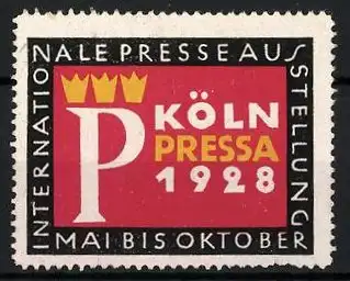 Reklamemarke Köln, Internationale Presse-Ausstellung Pressa 1928, Messelogo