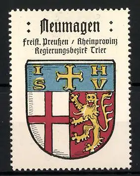 Reklamemarke Neumagen, Freistaat Preussen, Rheinprovinz, Regierungsbezirk Trier, Wappen