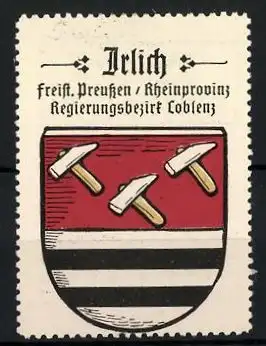 Reklamemarke Irlich, Freistaat Preussen, Rheinprovinz, Regierungsbezirk Coblenz, Wappen