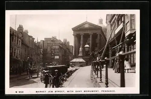 AK Penzance, Market Jew Street with Davy Monument