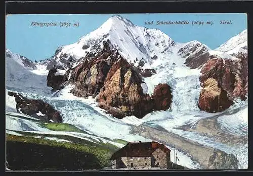 AK Schaubachhütte, Ansicht gegen Königsspitze