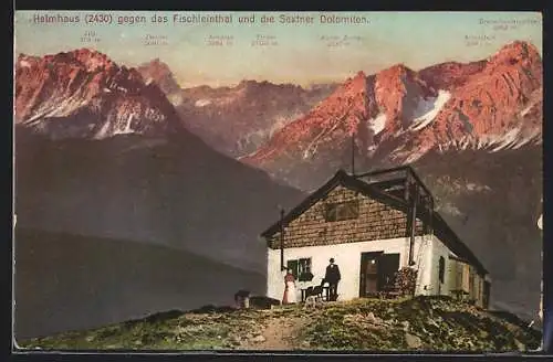AK Helmhaus, Berghütte und Gebirgspanorama