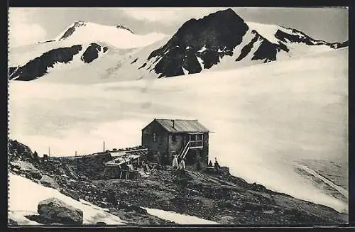 AK Hochjoch-Hütte, Ansicht aus der Vogelschau