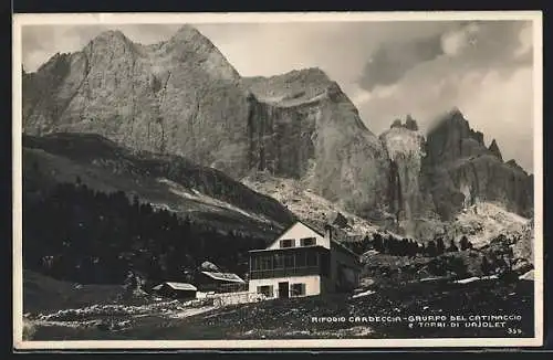 AK Rifugio del Vajolett, Partie an der Berghütte