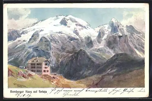 Künstler-AK Edward Theodore Compton: Bamberghaus auf Fedaja