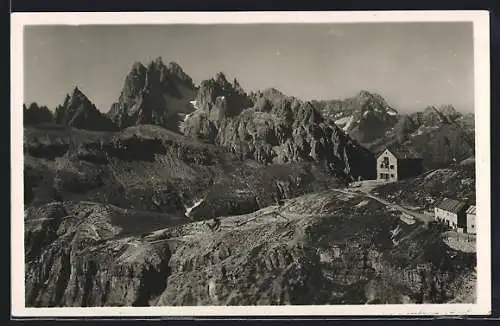 AK Rifugio Principe Umberto, Ansicht mit Bergpanorama aus der Vogelschau