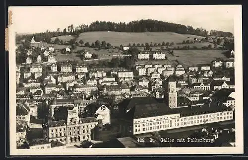 AK St. Gallen, Teilansicht mit Falkenburg