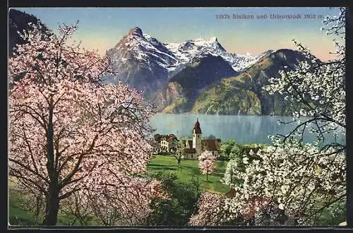 AK Sisikon, Ortsansicht mit Urirotstock