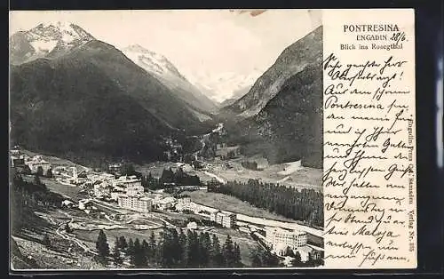 AK Pontresina, Blick ins Rosegthal