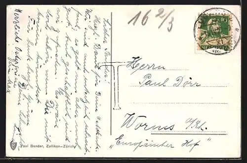 AK Morcote /Lago di Lugano, Ortsansicht mit See und Bergen