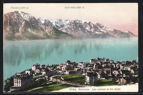 AK Montreux, Lac Leman et les alpes
