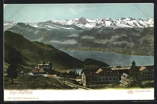 AK Rigi-Kaltbad, Hotels und Blick auf den See