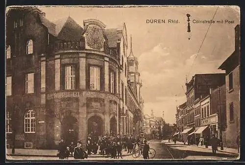 AK Düren /Rhld., Cölnstrasse mit Post