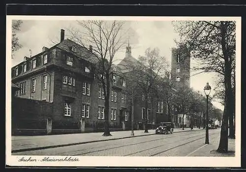 AK Aachen, Alexianerkloster mit Strassenpartie