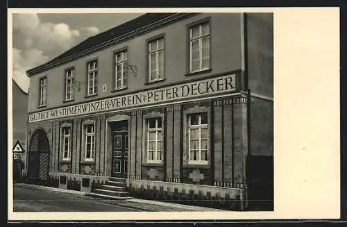 AK Westum bei Sinzig /Rh., Gasthof Westumer Winzerverein P. Decker