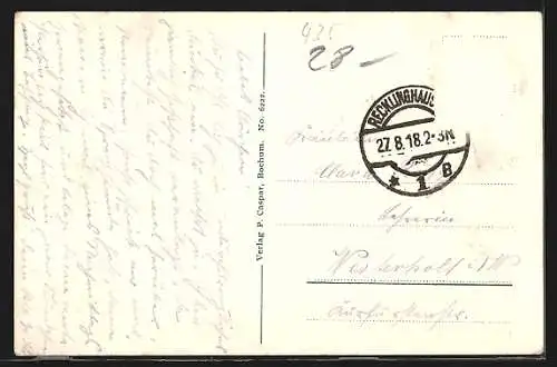 AK Recklinghausen, Elperweg, Strassenpartie mit Turmblick