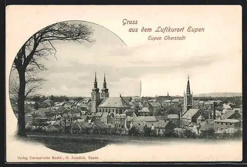 AK Eupen, Oberstadt mit Kirche