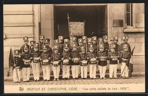 AK Liége, Institut St. Christophe, Les petits soldats de bois 1928