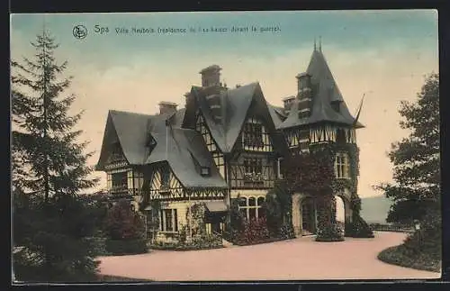 AK Spa, Villa Neubois résidence de l`ex-kaiser durant la guerre