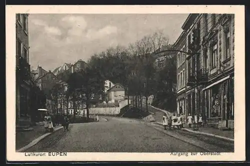 AK Eupen, Aufgang zur Oberstadt