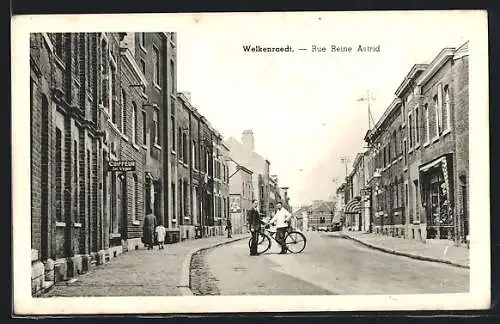 AK Welkenraedt, Rue Reine Astrid, Strassenpartie