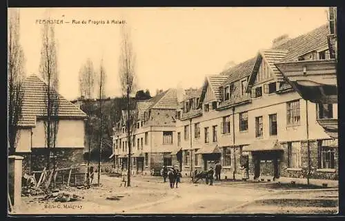 AK Pepinster, Rue du Progrès à Matadi, Strassenpartie