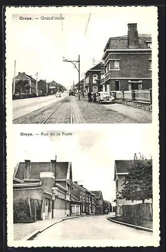 AK Oreye, Grand`route, Rue de la Poste