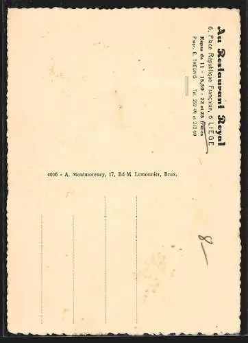 AK Liège, Restauratn Royal, 6, Place République Francaise