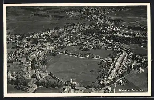 AK Zellerfeld-Clausthal, Teilansicht mit Strassenpartie