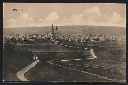 AK Polch, Teilansicht mit Kirche