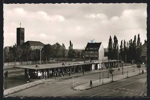 AK Datteln /Westf., Neumarkt mit Busbahnhof