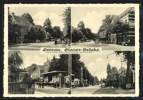 AK Gronau / Westf., Glaner Brücke, Deutsch-Holländische Grenze