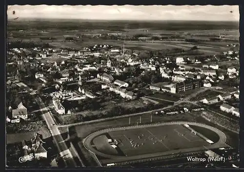 AK Waltrop /Westf., Teilansicht mit Stadion