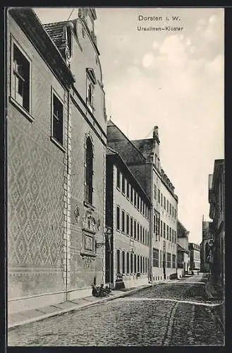 AK Dorsten i. W., Ursulinen-Kloster mit Strasse