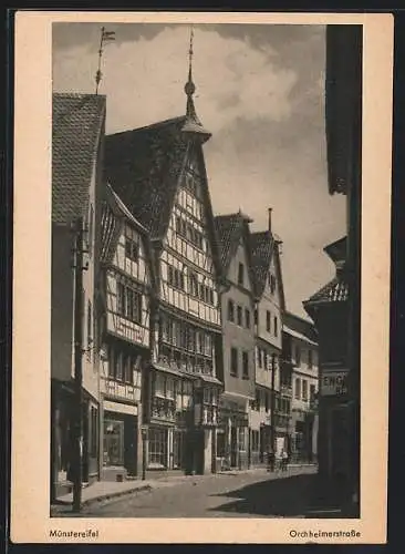 AK Münstereifel, Orchheimerstrasse mit Fachwerkhäusern