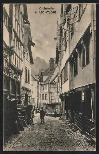 AK Montjoie, Blick in die Kirchstrasse