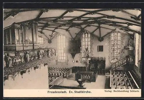 AK Freudenstadt, Evangelische Stadtkirche, Innenansicht