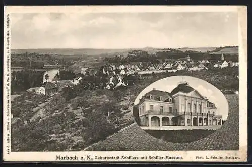 AK Marbach / Neckar, Geburtshaus Schillers mit Schiller Museum, Totalansicht