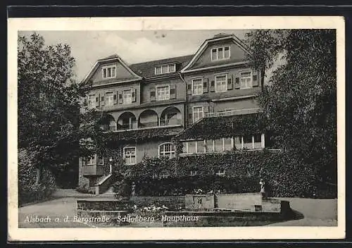 AK Alsbach / Bergstrasse, Ansicht vom Schlossberg-Haupthaus