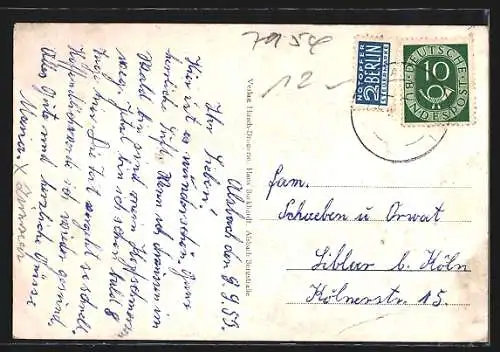 AK Alsbach / Bergstrasse, Ansicht vom Schlossberg-Haupthaus