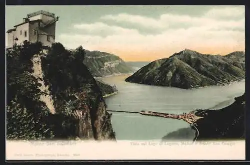 AK Monte San Salvatore, Vista sul Lago di Lugano, Melide e Monte San Giorgo