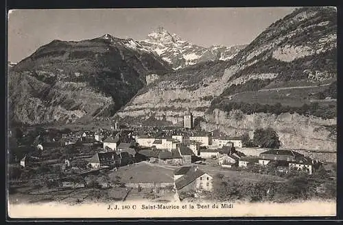 AK Saint-Maurice, Panorama et la Dent du Midi