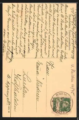 AK Rheinfelden, Strassenpartie am Storchennestthurm