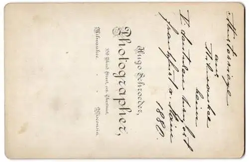 Fotografie Hugo Schroeder, Milwaukee, Turner Musterriege aus Milwaukee zum V. Deutschen Turnfest Frankfurt / Main, 1880