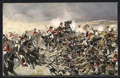 Künstler-AK Richard Knoetel: Dragoner der englisch-deutschen Legion bei Garzia Hernandes 1812