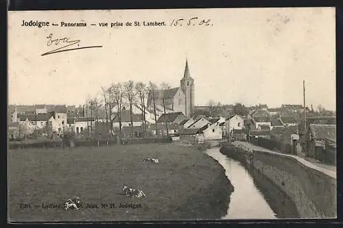 AK Jodoigne, Panorama, Vue prise de St. Lambert