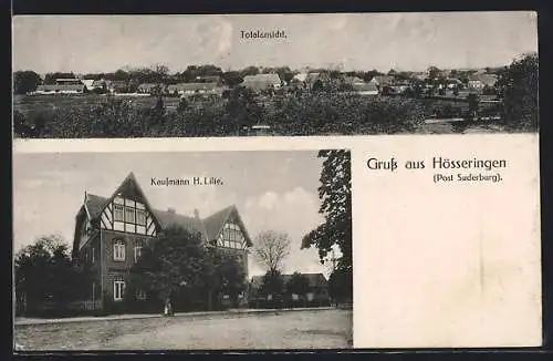 AK Hösseringen /Suderburg, Haus des Kaufmanns H. Lilie, Totalansicht