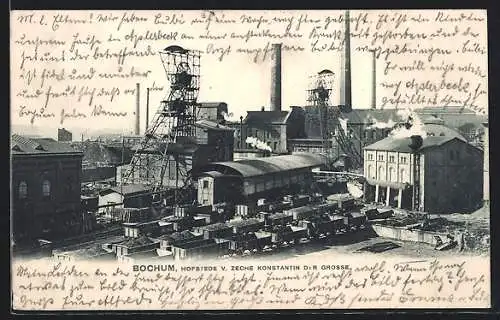 AK Bochum, Hofstede, V. Zeche Konstantin der Grosse aus der Vogelschau
