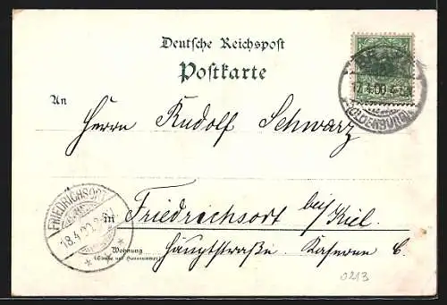 Lithographie Brake / Weser, Schützenhaus, Post-Amt, Flusspartie