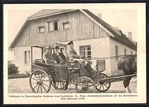 AK Berlin-Dahlem, Lehr- und Forschungsanstalt für Gartenbau, Staatssekretär Dr. Krüger u. Anstaltsdir. Prof. Echtermeyer